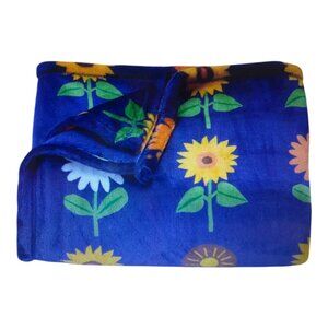 The Big One Oversized Supersoft Modern Flowers Plush Throw Blanket 60" X 72" New
